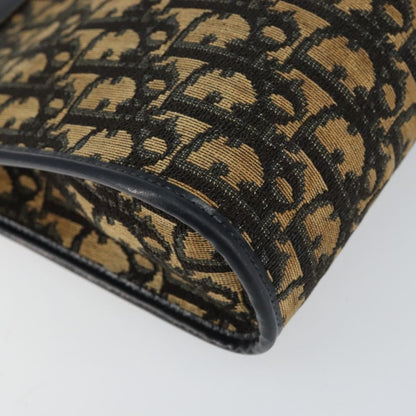 Christian Dior Vintage Trotter Shoulder Bag Canvas, NAVY, CANVAS, Shoulder bag