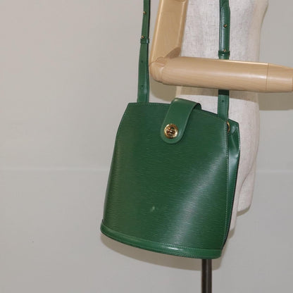 Louis Vuitton Cluny Shoulder Bag Epi Leather, GREEN, LEATHER, Shoulder bag