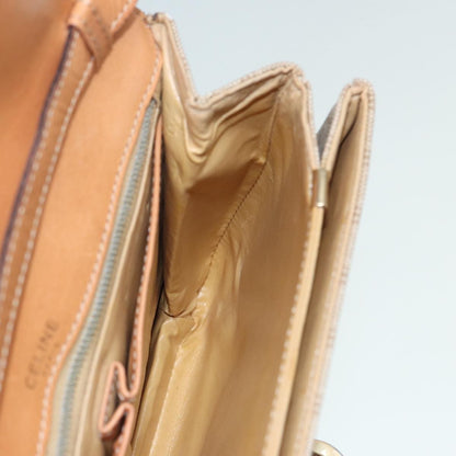 Celine Vintage Macadam Shoulder Bag Canvas, BEIGE, CANVAS, Shoulder bag