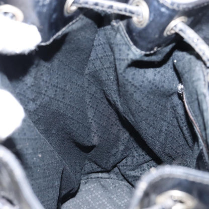 Gucci Vintage Bamboo Sling Backpack Nylon, BLACK, NYLON, Shoulder bag