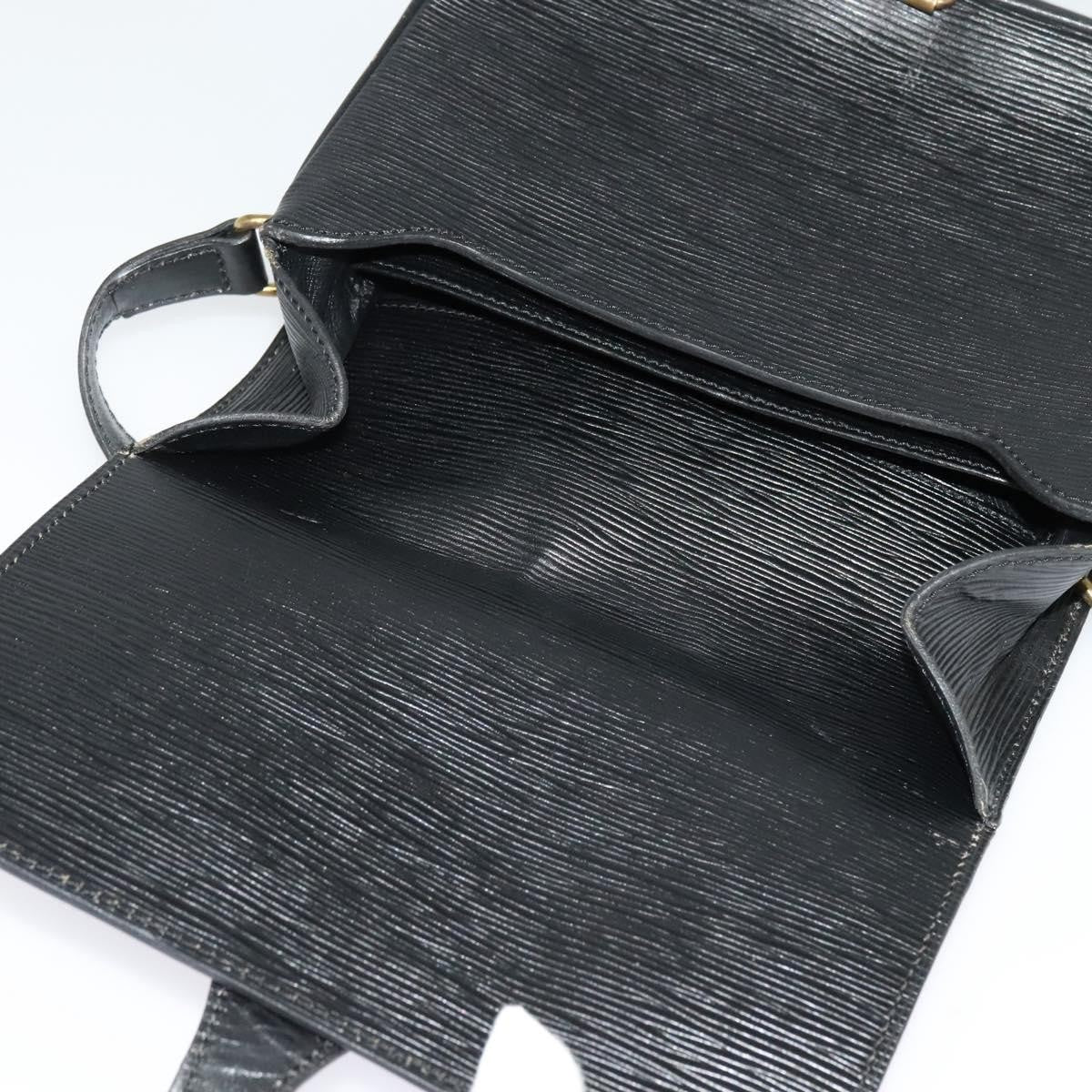 Louis Vuitton Cartouchiere Handbag Epi Leather, BLACK, LEATHER, Handbag