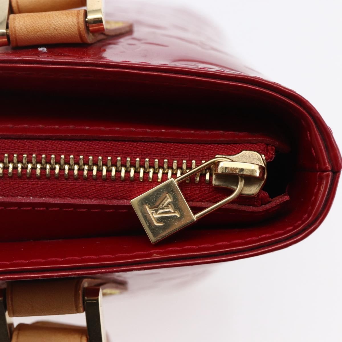 Louis Vuitton Houston Handbag Monogram Vernis, RED, PATENT_LEATHER, Handbag