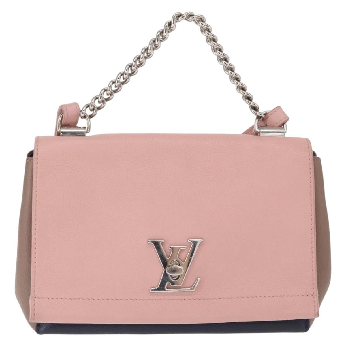 Louis Vuitton Lockme II Handbag Leather, PINK, LEATHER, Shoulder bag
