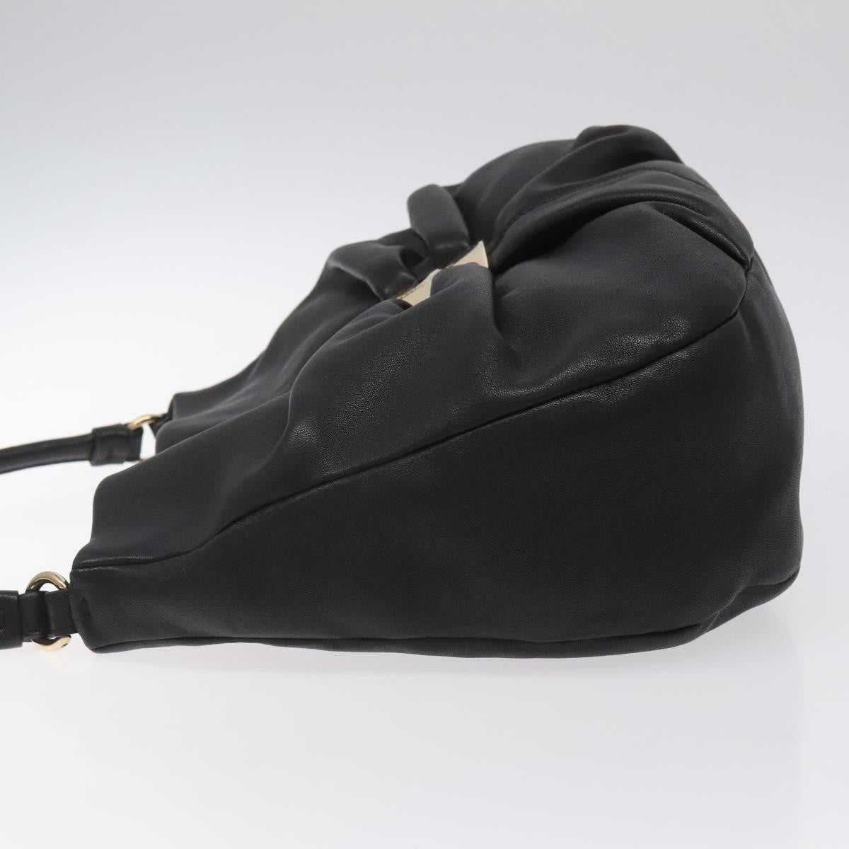 Salvatore Ferragamo Miss Vara Giusy Hobo Leather, BLACK, LEATHER, Shoulder bag