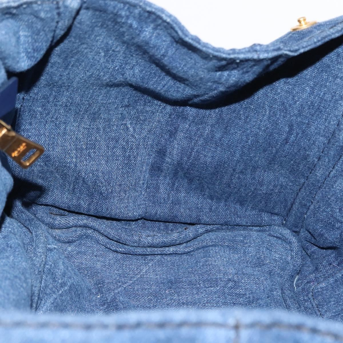 Prada Canapa Convertible Tote Denim, BLUE, DENIM_JEANS, Tote bag