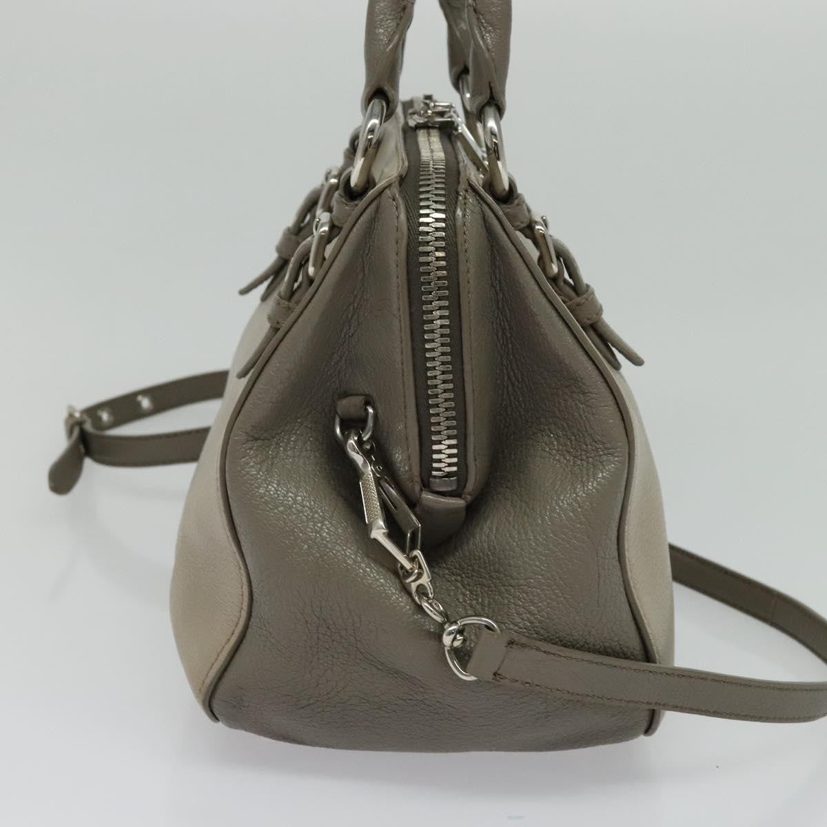 Miu Miu Madras Bowler Bag Leather, GRAY, LEATHER, Handbag