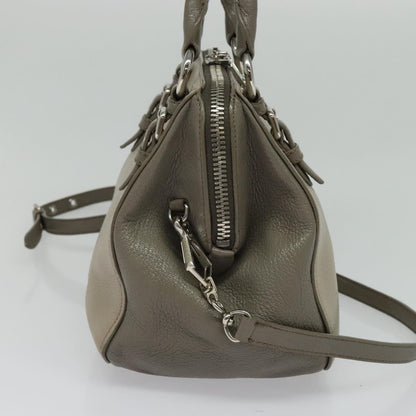 Miu Miu Madras Bowler Bag Leather, GRAY, LEATHER, Handbag