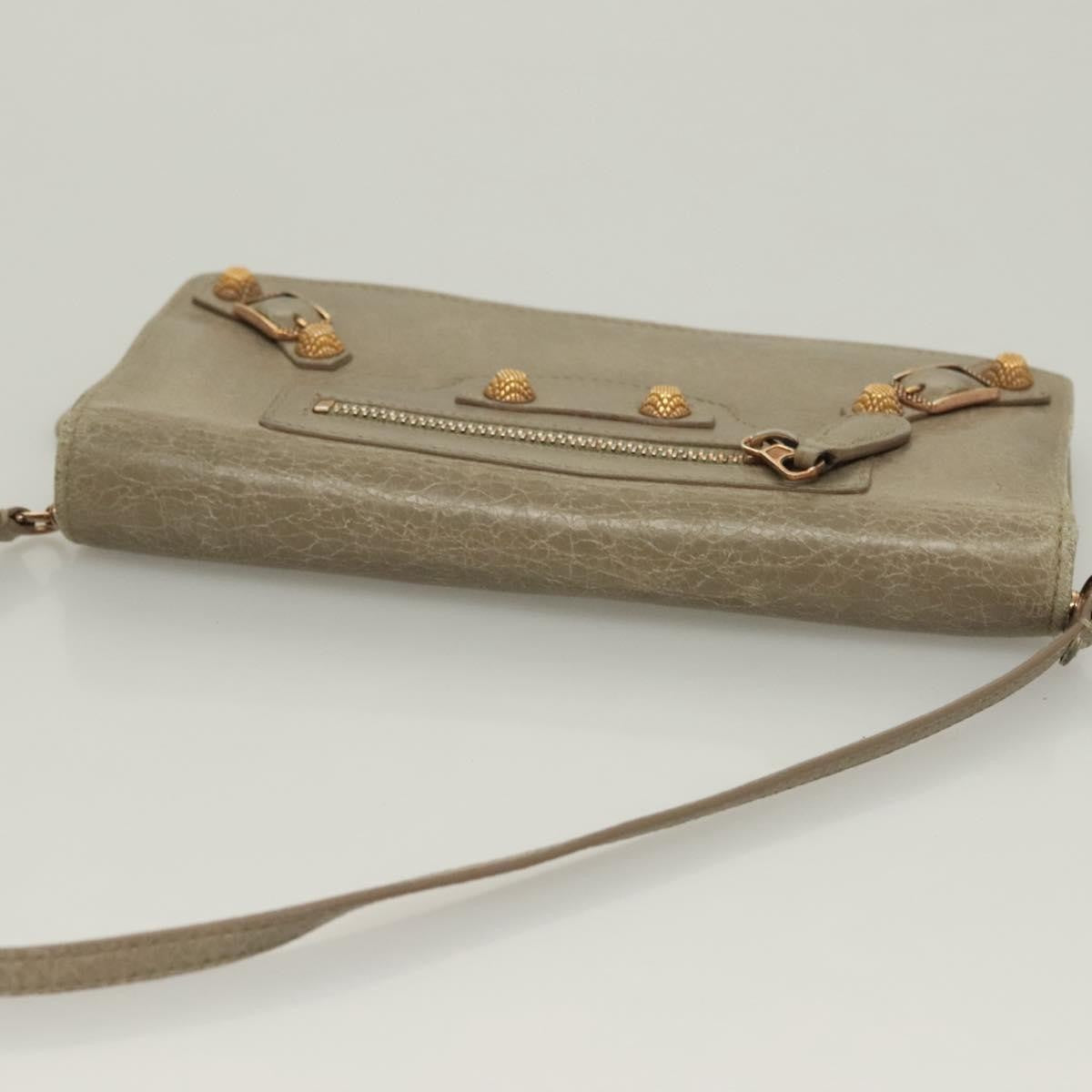 Balenciaga Giant Money Flap Wallet Leather, BEIGE, LEATHER, Wallets