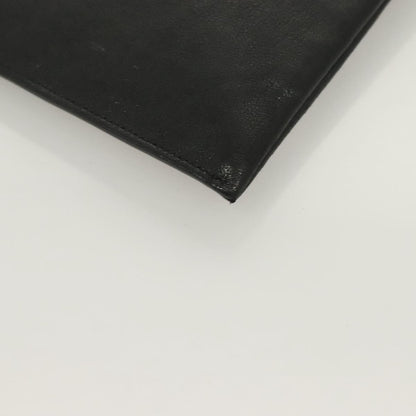 Saint Laurent Stars Zip Pouch Leather, BLACK, LEATHER, Clutche & pouche