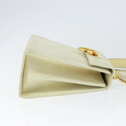 Salvatore Ferragamo Gancini Convertible Top Handle Bag Suede, BEIGE, SUEDE, Handbag