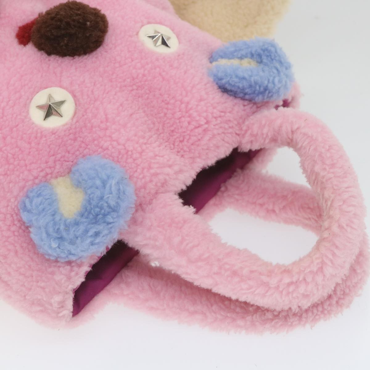 Gucci Flying Bear Handbag Wool, PINK, WOOL, Handbag