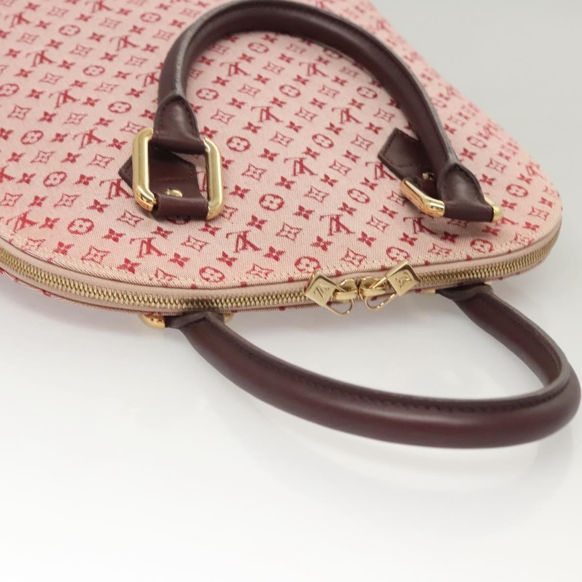 Louis Vuitton Alma Handbag Mini Lin, RED, CANVAS, Handbag