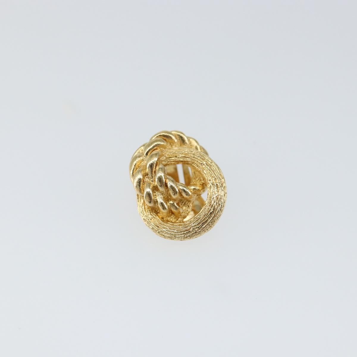 Christian Dior Vintage Round Clip-On Earrings Metal, GOLD, METAL, Earrings