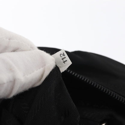 Prada Vintage Zip Handbag Tessuto, Black, Nylon, Handbag