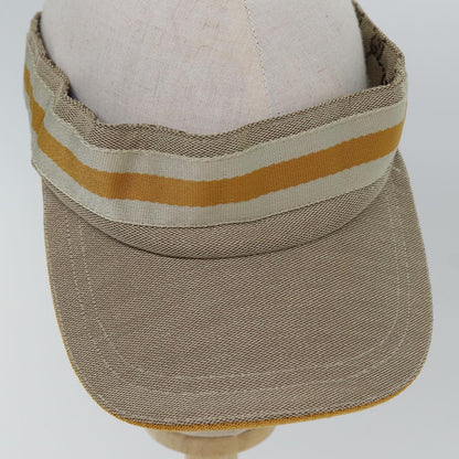 Gucci Sun Visor Canvas, BEIGE, CANVAS, Head accessory