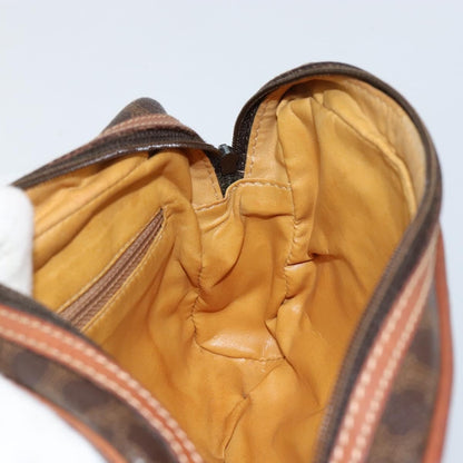 Celine Vintage Macadam Shoulder Bag Canvas and Leather, BROWN, CANVAS, Shoulder bag