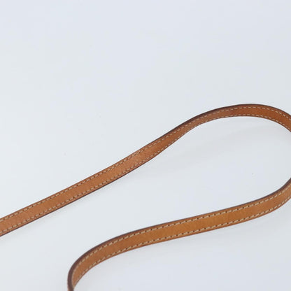 Celine Vintage Macadam Circle Logo Shoulder Bag Canvas and Leather, Brown, Canvas, Shoulder Bag
