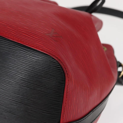 Louis Vuitton Bicolor Petit Noe Handbag Epi Leather, BLACK, LEATHER, Shoulder bag