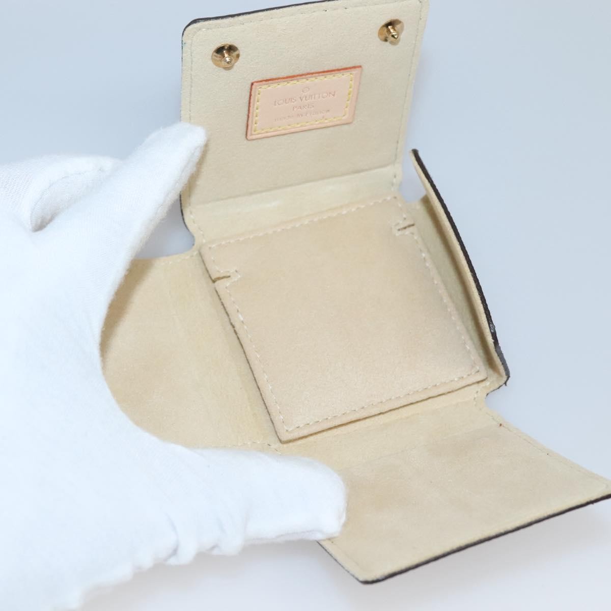 Louis Vuitton CASE JEWELRY BOX Canvas, BROWN, CANVAS, Wallets