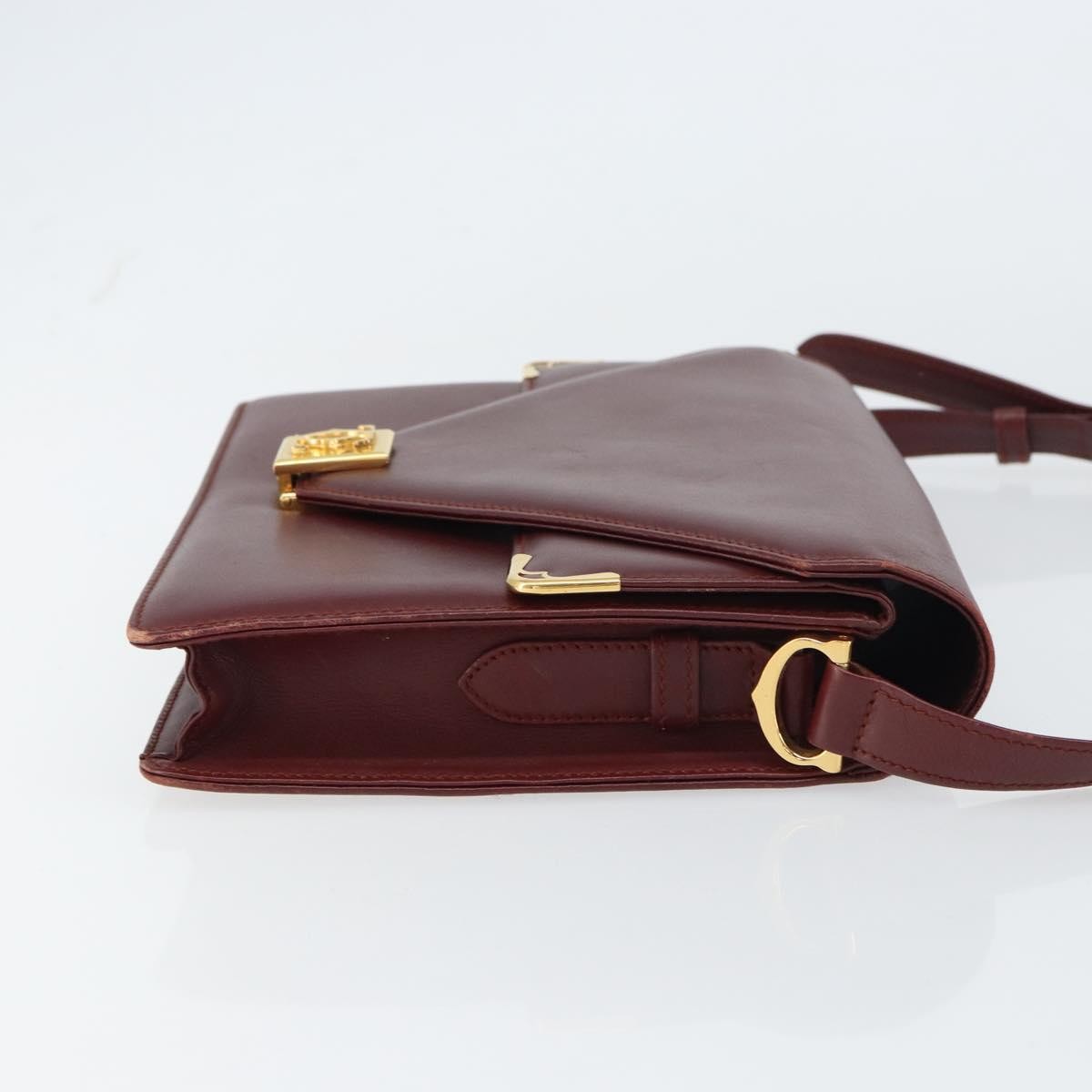 cartier Must de Cartier Shoulder Bag Leather, BURGUNDY, LEATHER, Shoulder bag