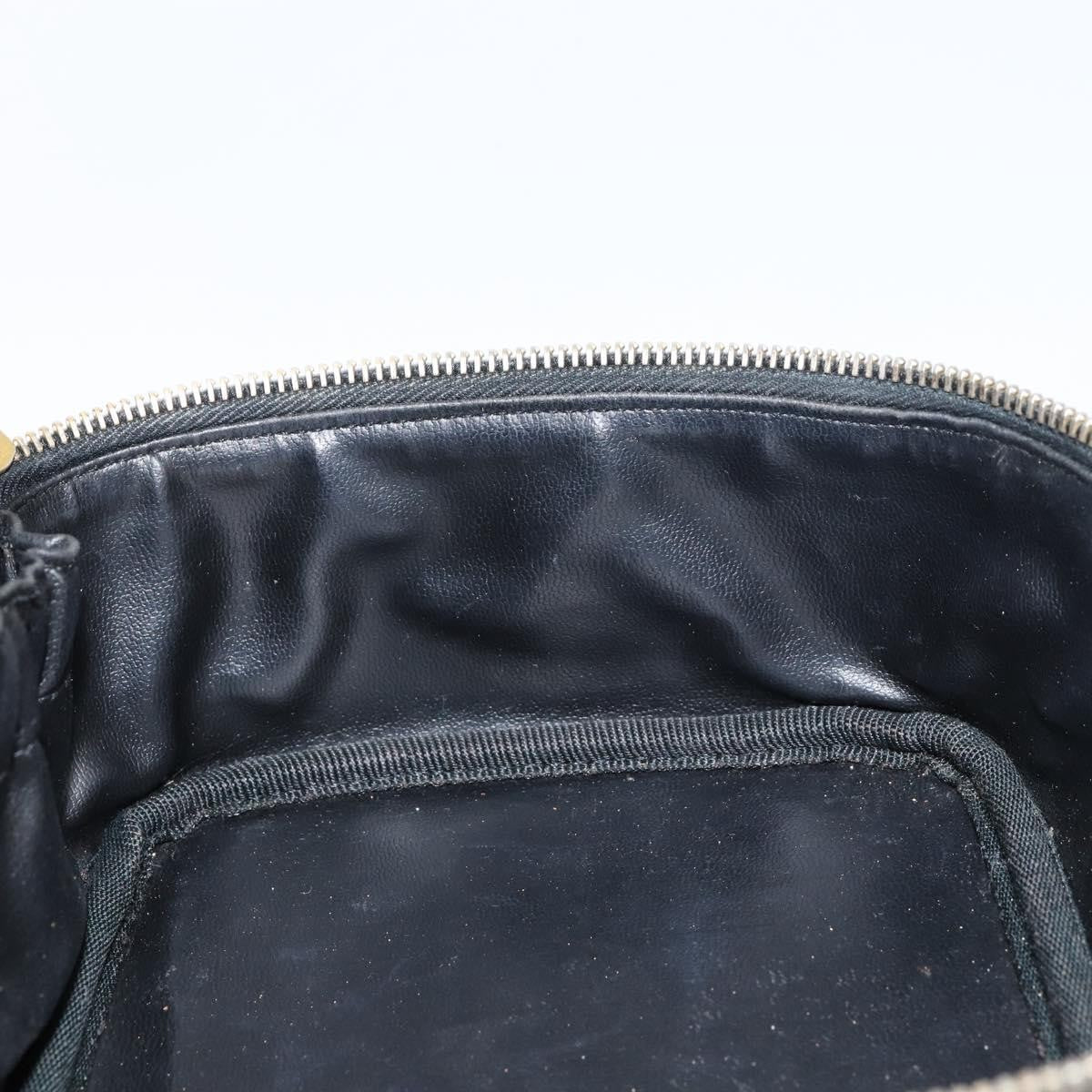Chanel Vintage Cosmetic Case Leather, BLACK, LEATHER, Clutche & pouche