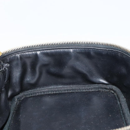 Chanel Vintage Cosmetic Case Leather, BLACK, LEATHER, Clutche & pouche