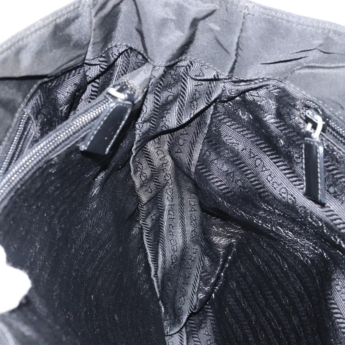 Prada Vintage Zip Tote Tessuto, BLACK, NYLON, Tote bag
