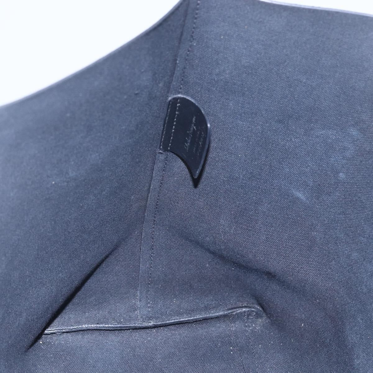 Salvatore Ferragamo Gancini Travel Tote Gancini Jacquard, NAVY, CANVAS, Tote bag