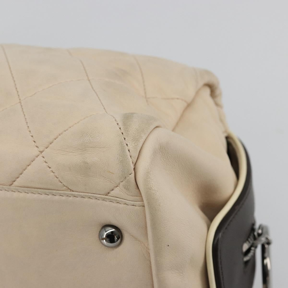 Chanel Matelassé Lambskin leather, Neutral, Leather, Handbag