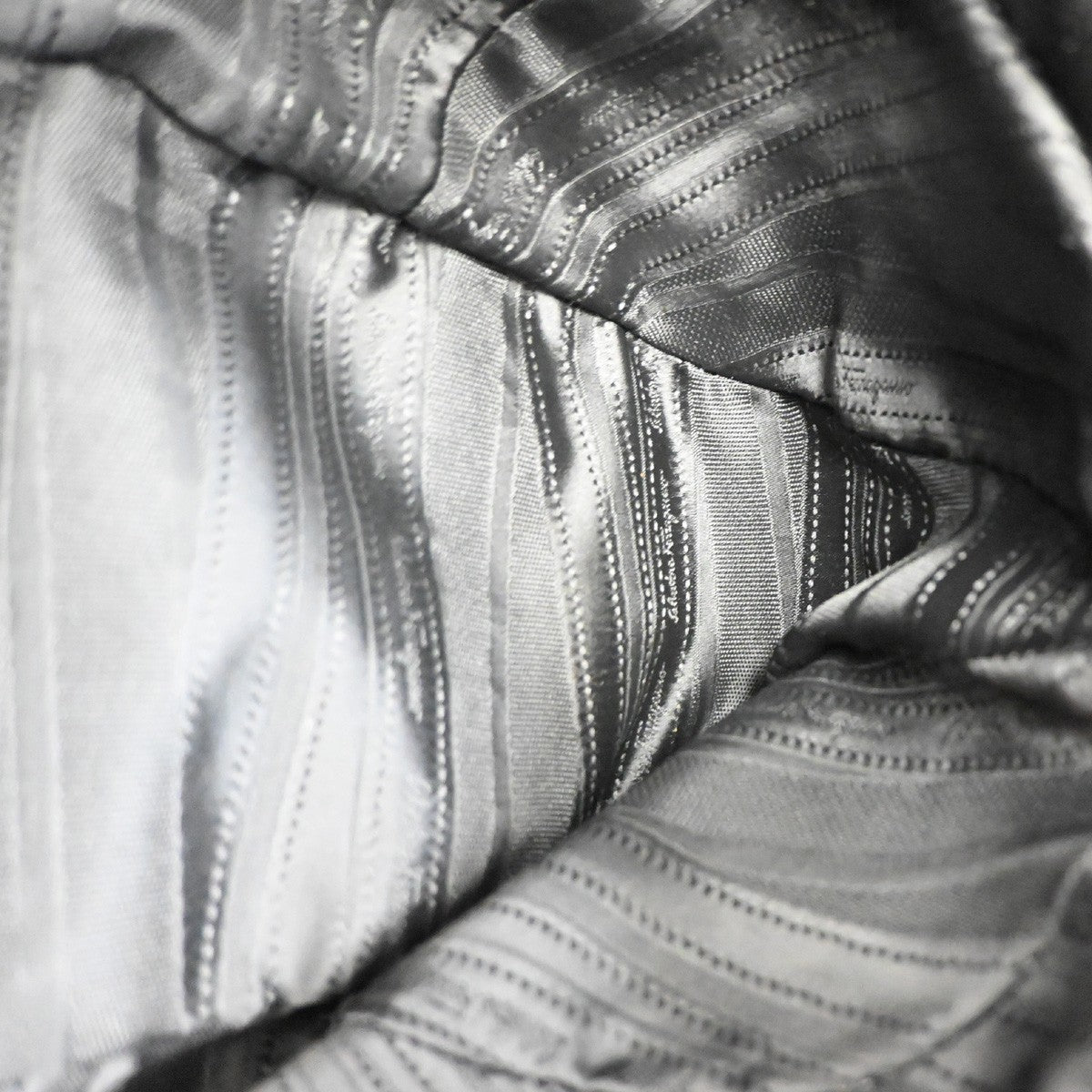 Salvatore Ferragamo Gancini handbag Leather, BLACK, LEATHER, Handbag