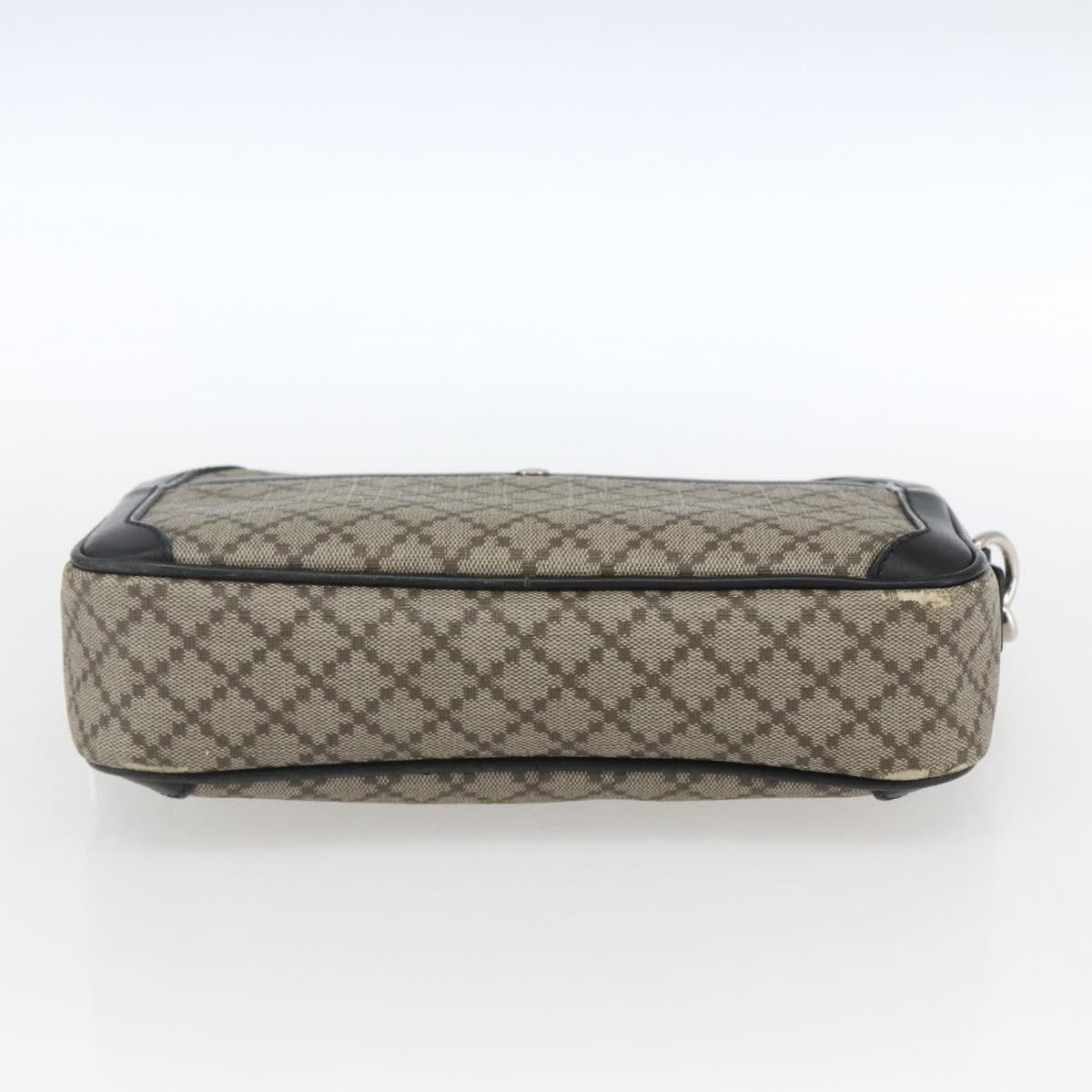 Gucci Wristlet Clutch Diamante Canvas, BEIGE, PVC, Clutche & pouche