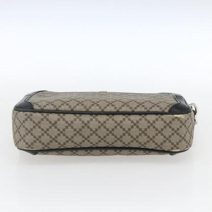 Gucci Wristlet Clutch Diamante Canvas, BEIGE, PVC, Clutche & pouche