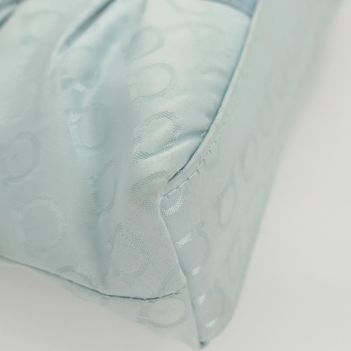 Salvatore Ferragamo Vintage Gancini Pochette Nylon, BLUE, NYLON, Clutche & pouche