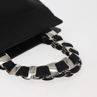 Salvatore Ferragamo Vala Handbag Canvas, BLACK, CANVAS, Handbag