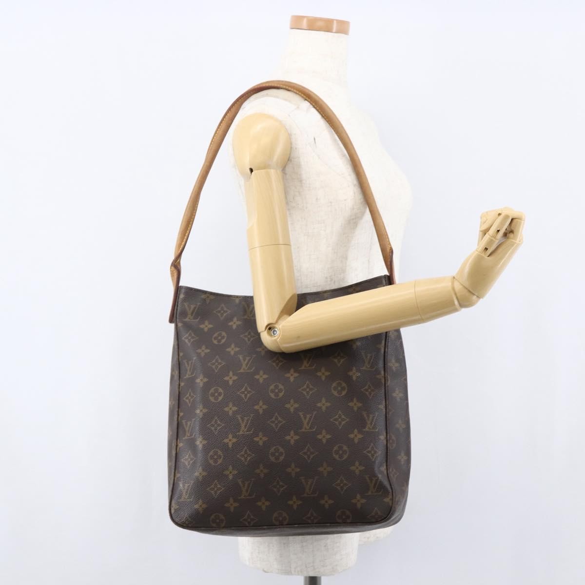 Louis Vuitton Looping Handbag Monogram Canvas, BROWN, CANVAS, Shoulder bag