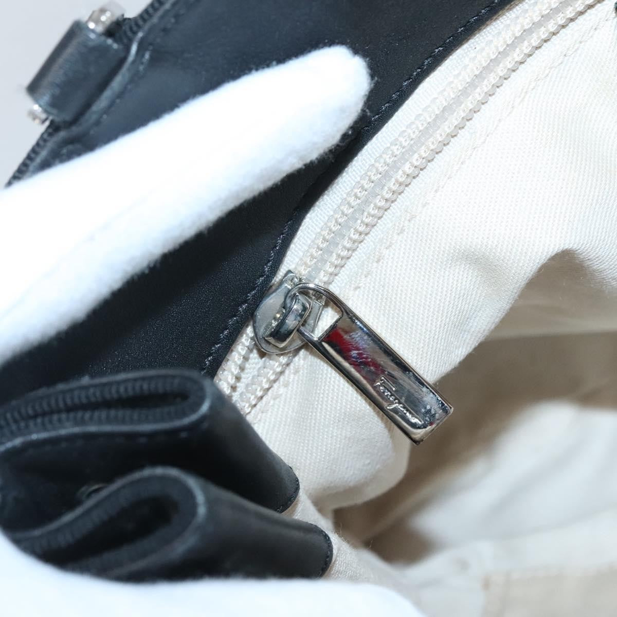 Salvatore Ferragamo Vala tote Canvas, BLACK, CANVAS, Tote bag