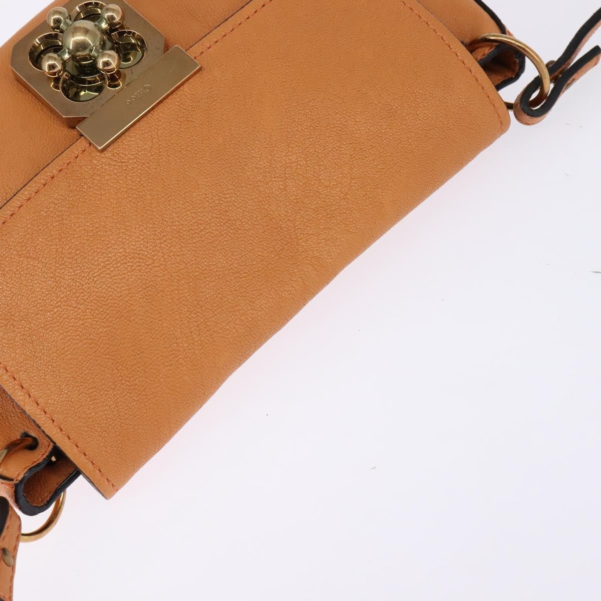 Chloe Elsie Crossbody Bag Leather, ORANGE, LEATHER, Shoulder bag