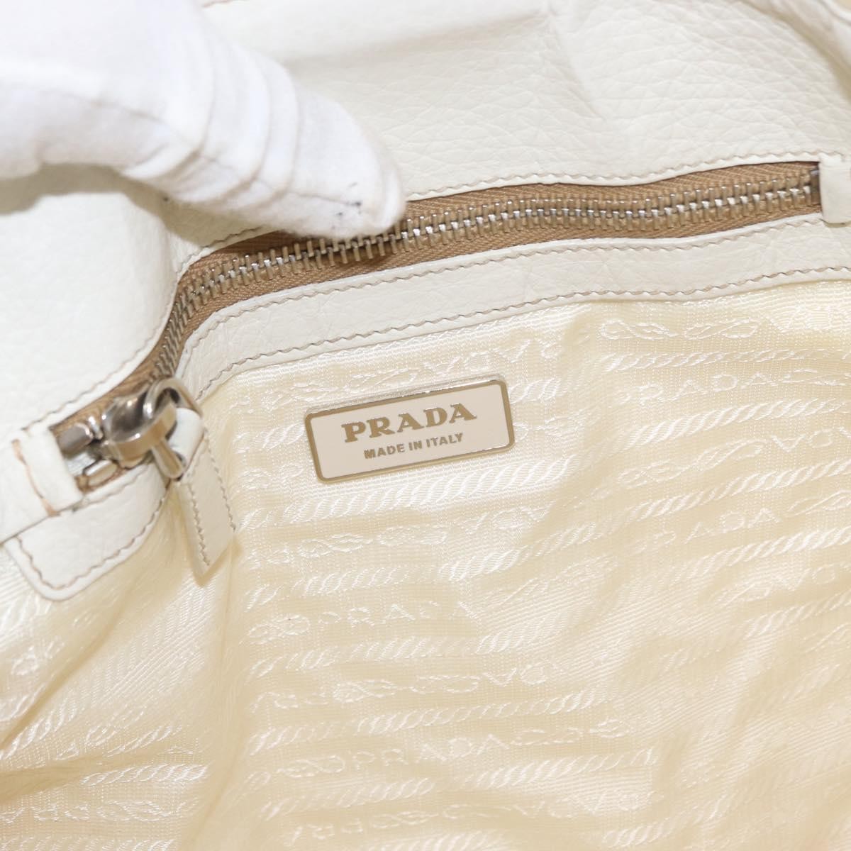 Prada Re-Edition 2002 Moon Handle Bag Re-Nylon and Leather, WHITE, NYLON, Shoulder bag