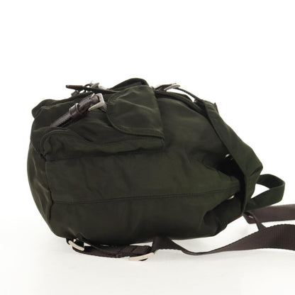 Prada Double Front Pocket Backpack Tessuto, KHAKI, NYLON, Backpack