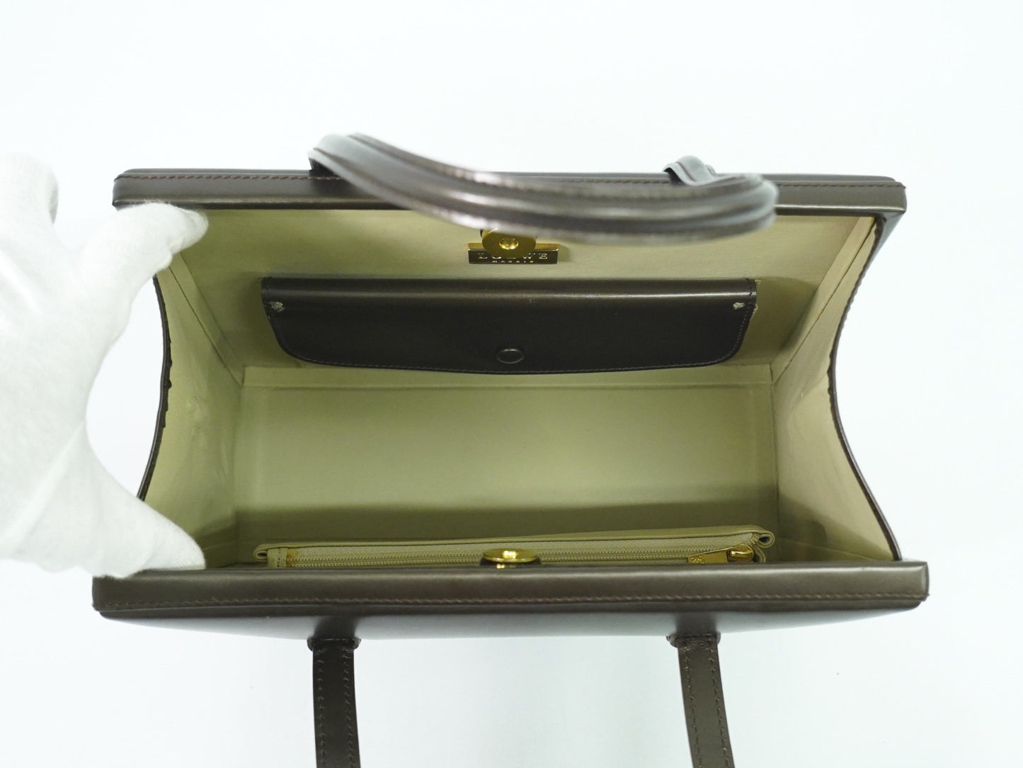 Loewe Postal Bag Leather, BROWN, LEATHER, Crossbody bag