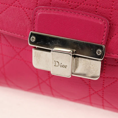 Christian Dior Long Chain Miss Dior Bag Cannage Quilt Lambskin, PINK, LEATHER, Shoulder bag