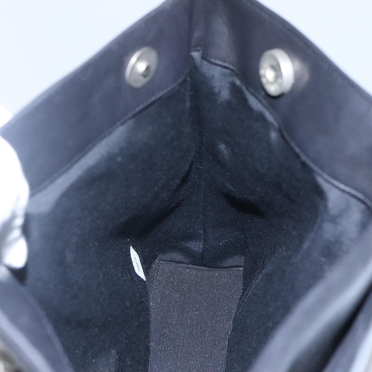 Chanel Vintage Shoulder Bag Leather, BLACK, LEATHER, Shoulder bag