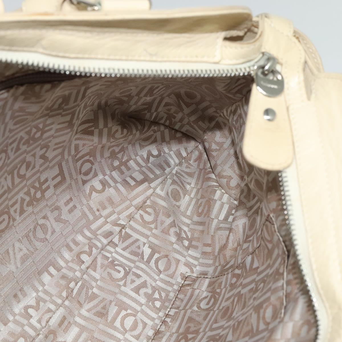 Salvatore Ferragamo Marisa Satchel Leather, BEIGE, LEATHER, Tote bag