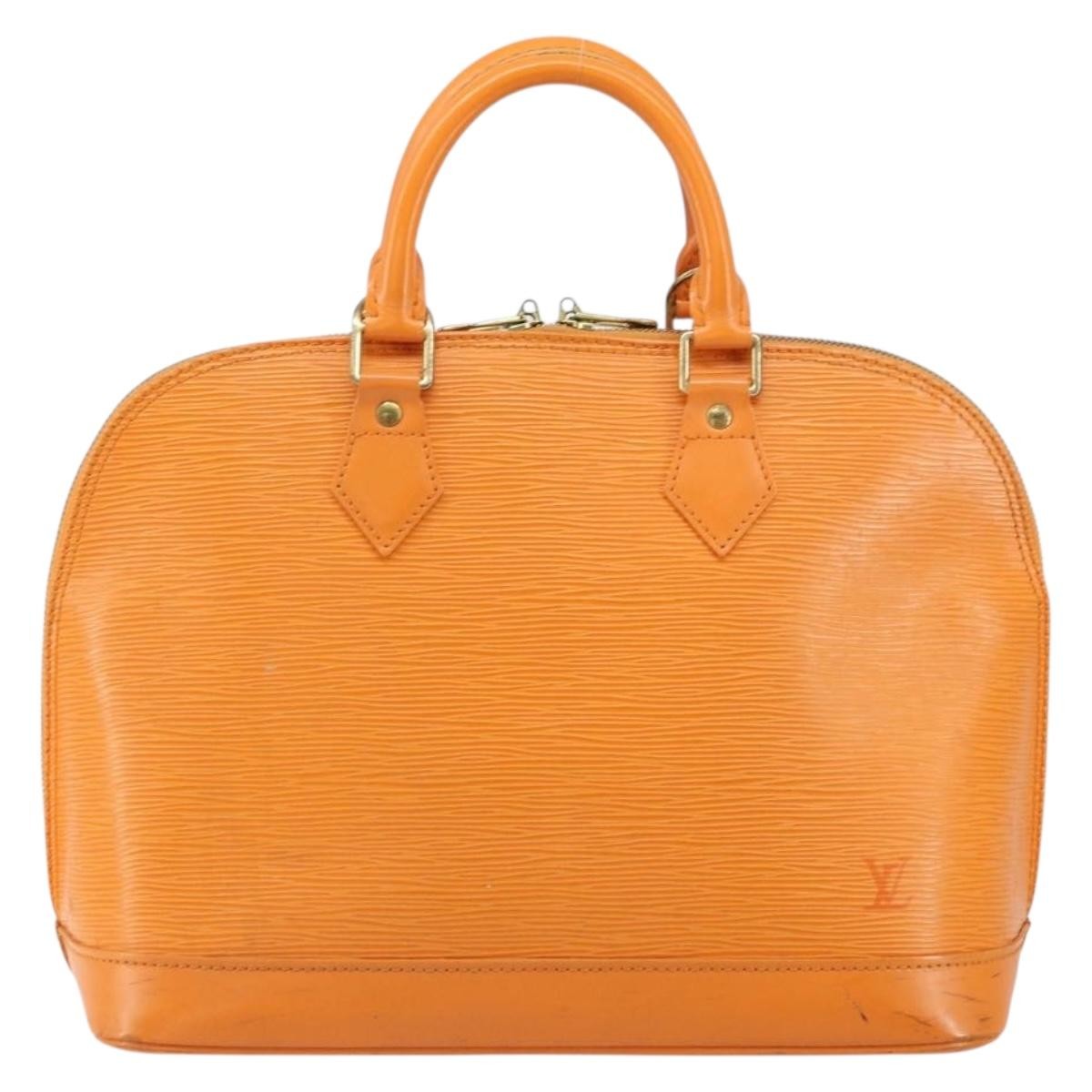 Louis Vuitton Vintage Alma Handbag Epi Leather, ORANGE, LEATHER, Handbag