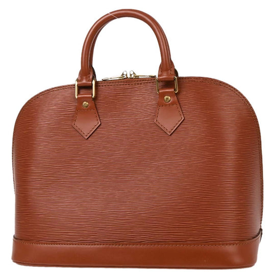 Louis Vuitton Alma Handbag Epi Leather, BROWN, LEATHER, Handbag