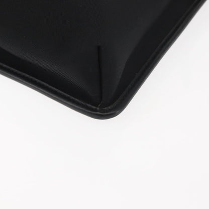 Gucci Vintage Flat Messenger Bag Nylon and Leather, BLACK, NYLON, Shoulder bag