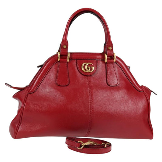 Gucci Rebelle leather red leather, RED, LEATHER, Handbag