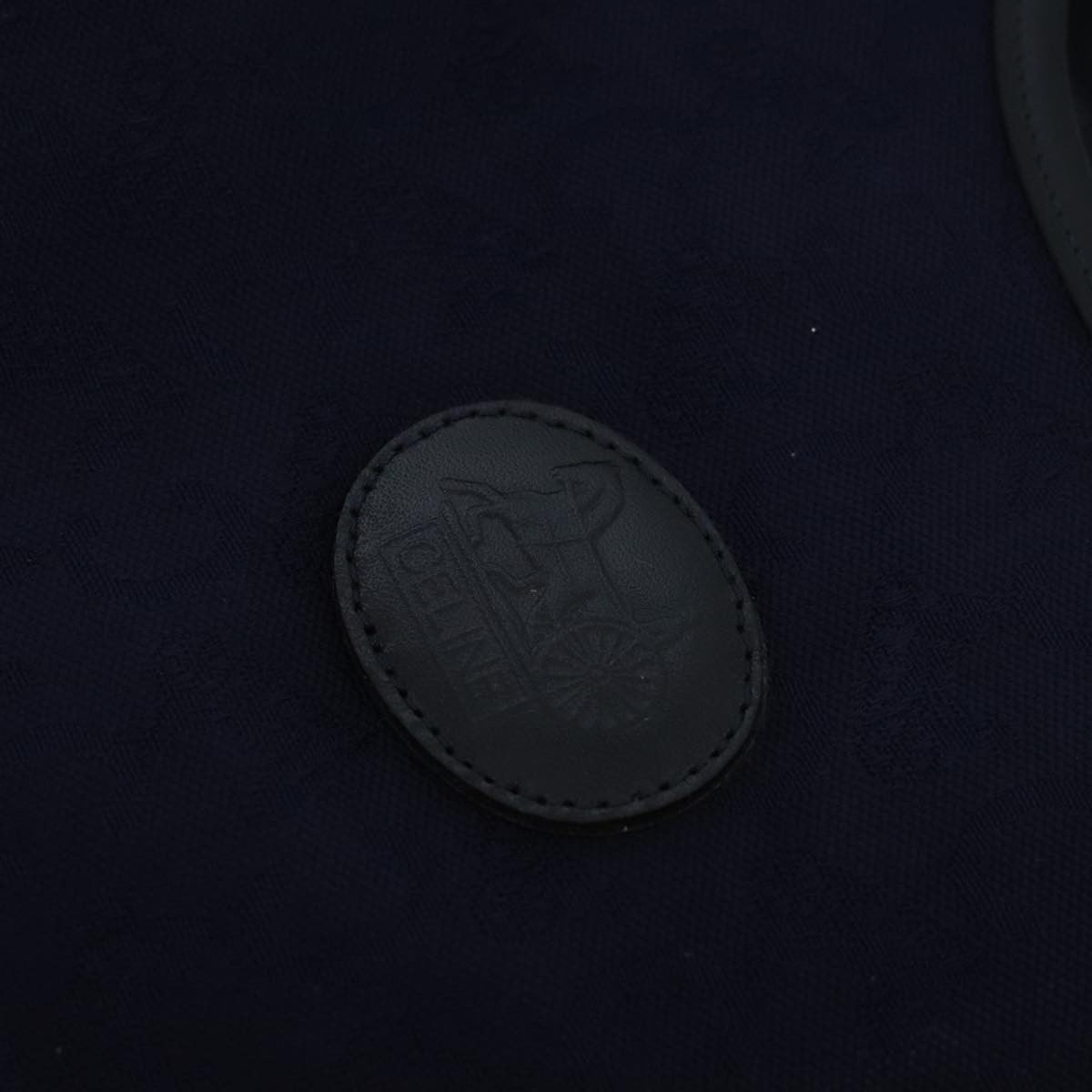 Celine C Macadam Handbag Canvas, NAVY, CANVAS, Handbag