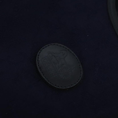 Celine C Macadam Handbag Canvas, NAVY, CANVAS, Handbag