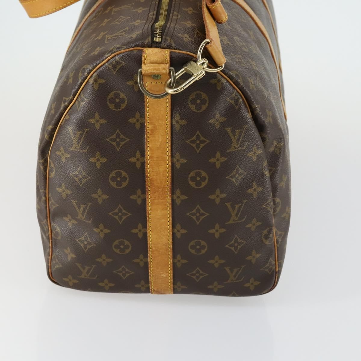 Louis Vuitton Keepall Bandouliere Bag Monogram Canvas, BROWN, CANVAS, Travel bag